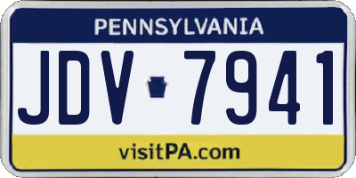 PA license plate JDV7941