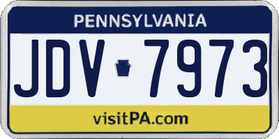 PA license plate JDV7973
