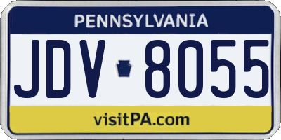 PA license plate JDV8055