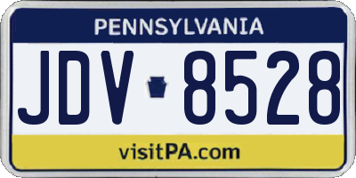 PA license plate JDV8528