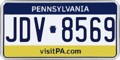 PA license plate JDV8569