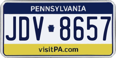PA license plate JDV8657