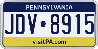 PA license plate JDV8915