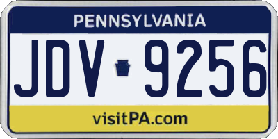 PA license plate JDV9256