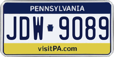 PA license plate JDW9089