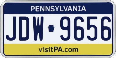 PA license plate JDW9656