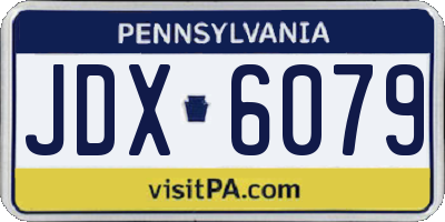 PA license plate JDX6079