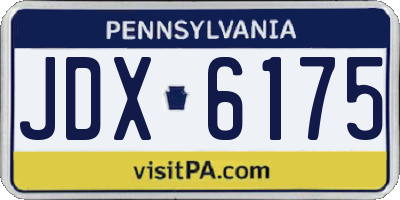 PA license plate JDX6175