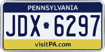 PA license plate JDX6297