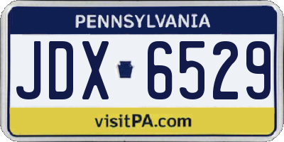 PA license plate JDX6529