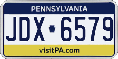 PA license plate JDX6579