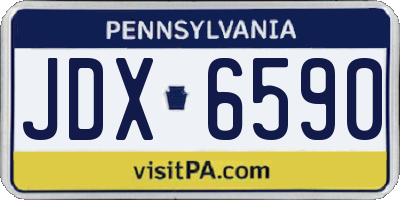 PA license plate JDX6590