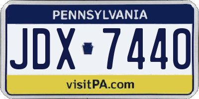 PA license plate JDX7440