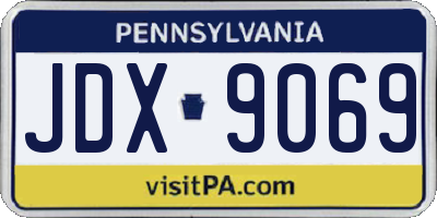 PA license plate JDX9069