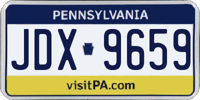 PA license plate JDX9659