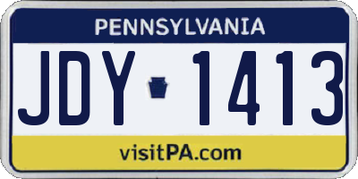 PA license plate JDY1413