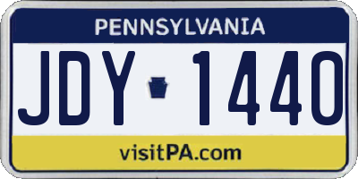 PA license plate JDY1440