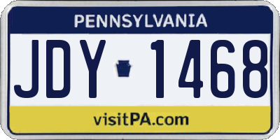 PA license plate JDY1468