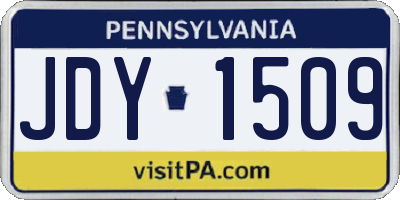PA license plate JDY1509