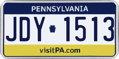 PA license plate JDY1513