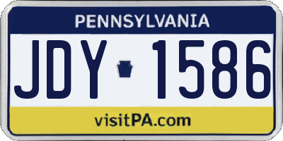 PA license plate JDY1586