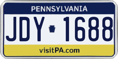 PA license plate JDY1688