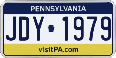 PA license plate JDY1979