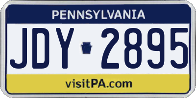 PA license plate JDY2895