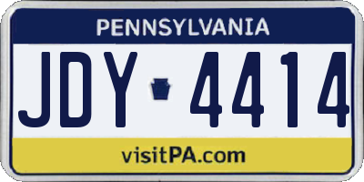 PA license plate JDY4414