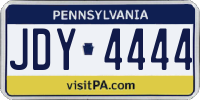 PA license plate JDY4444