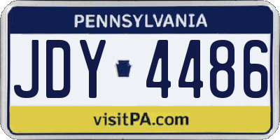 PA license plate JDY4486