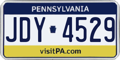 PA license plate JDY4529