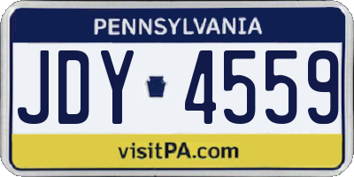 PA license plate JDY4559