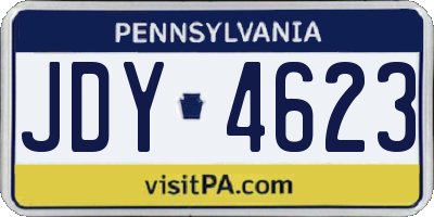 PA license plate JDY4623