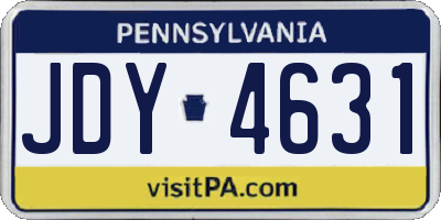PA license plate JDY4631