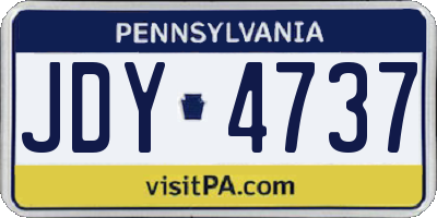 PA license plate JDY4737