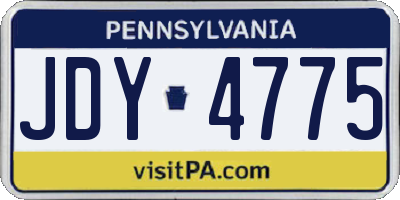 PA license plate JDY4775