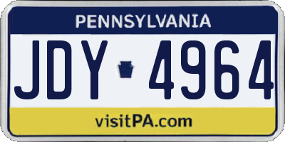 PA license plate JDY4964