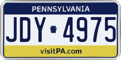 PA license plate JDY4975