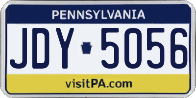 PA license plate JDY5056