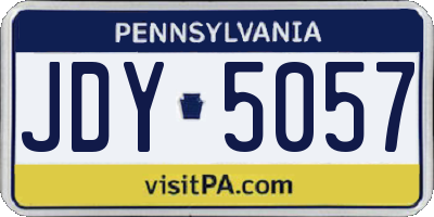 PA license plate JDY5057