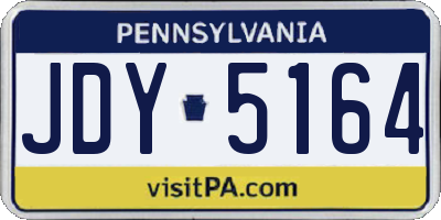 PA license plate JDY5164