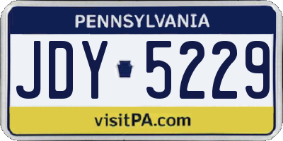 PA license plate JDY5229