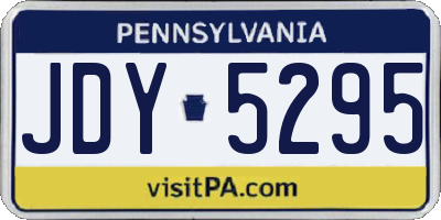 PA license plate JDY5295