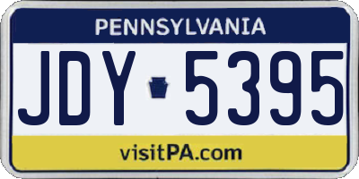 PA license plate JDY5395