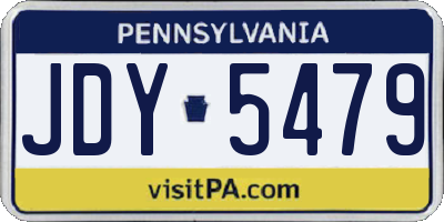 PA license plate JDY5479