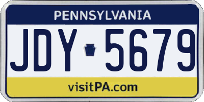 PA license plate JDY5679