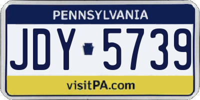 PA license plate JDY5739