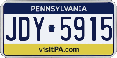 PA license plate JDY5915