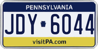 PA license plate JDY6044